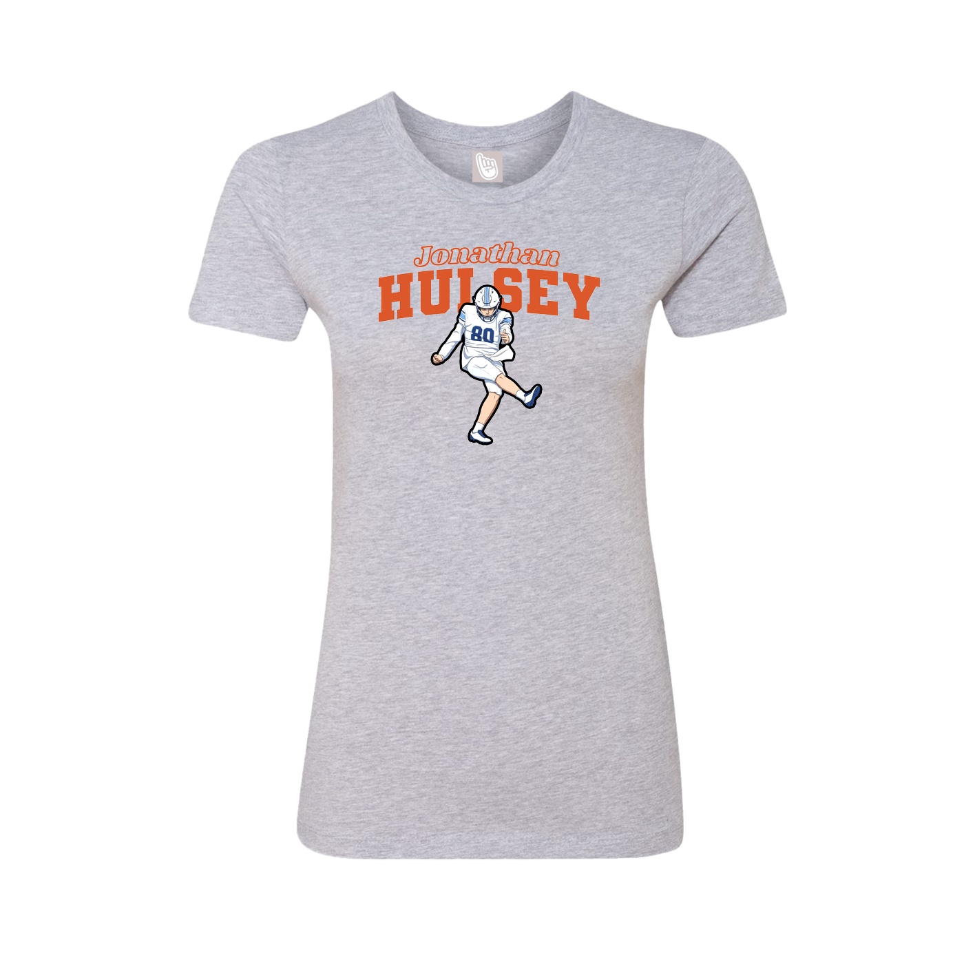 Womens Tee — Name Arch in Grey