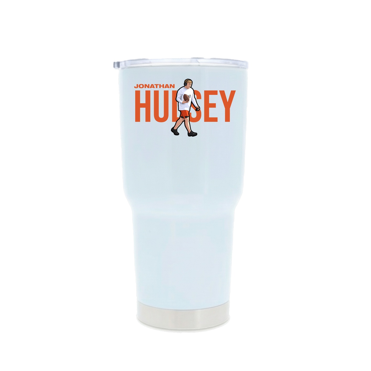 30oz Stainless Steel Tumbler — Player Name in White