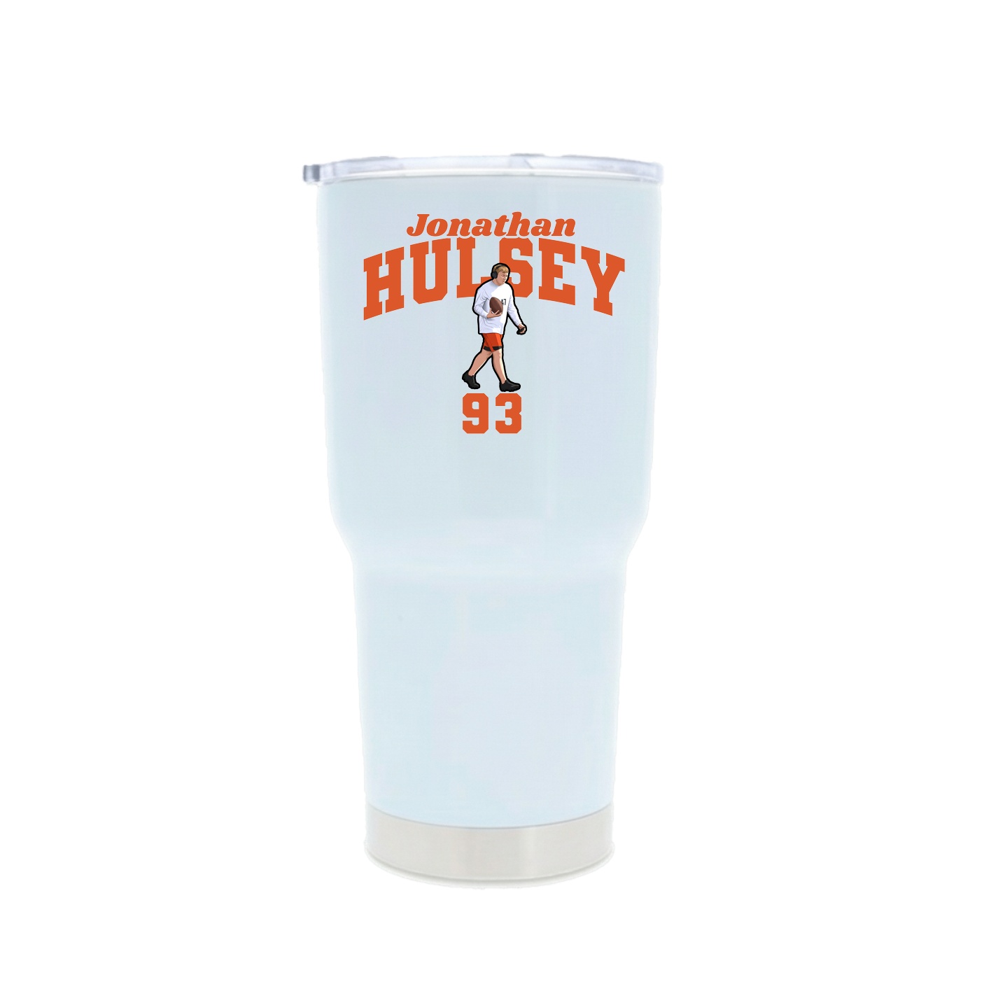 30oz Stainless Steel Tumbler — Signature Arch in White