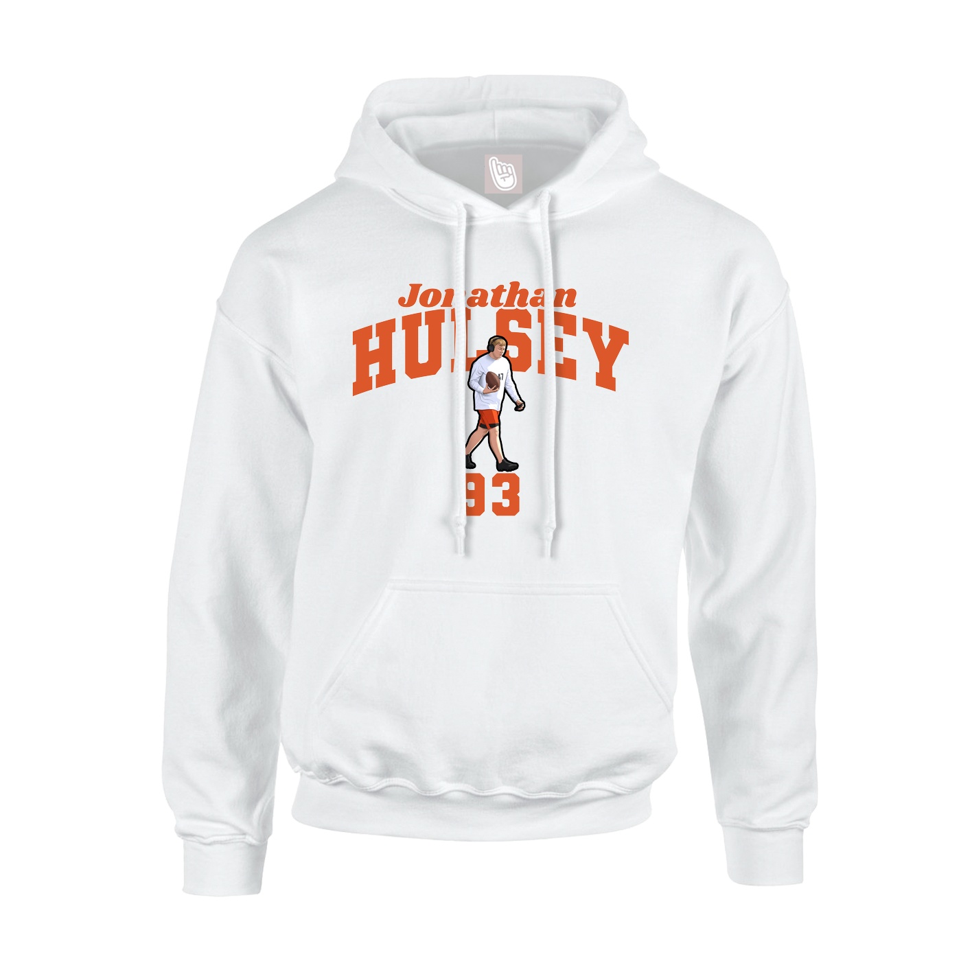 Youth Hoodie — Signature Arch in White