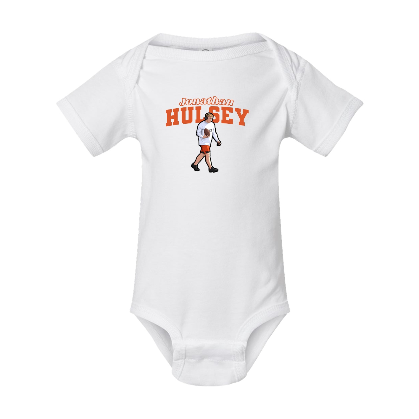 Baby Onesie — Name Arch in White