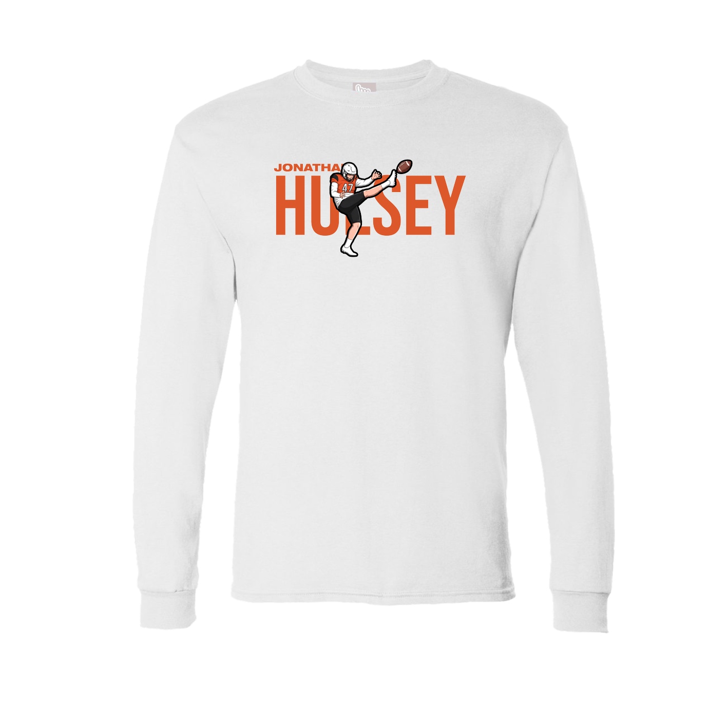 Long Sleeve Tee — Player Name in White