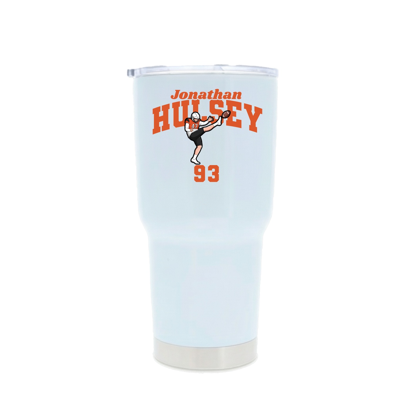 30oz Stainless Steel Tumbler — Signature Arch in White