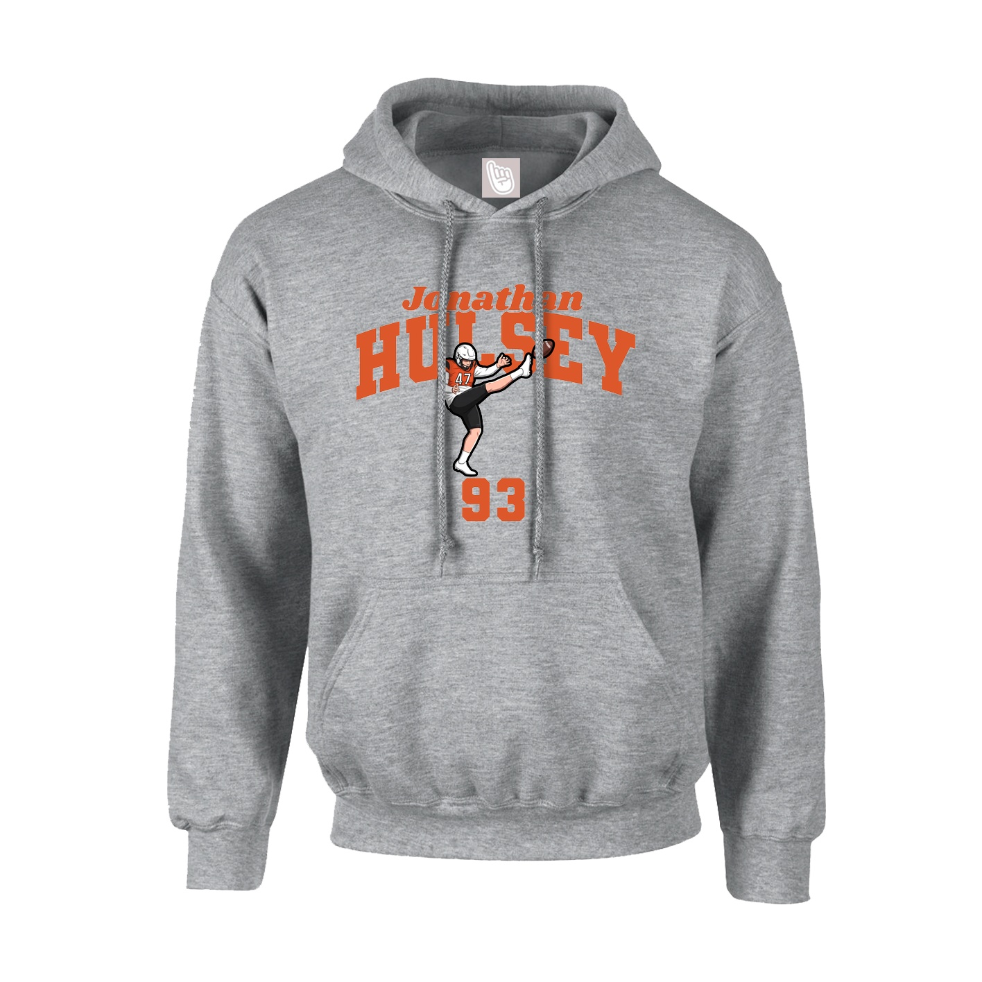 Youth Hoodie — Signature Arch in Grey