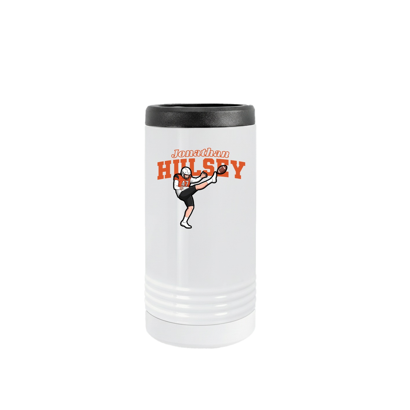 Slim Beverage Holder — Name Arch in White