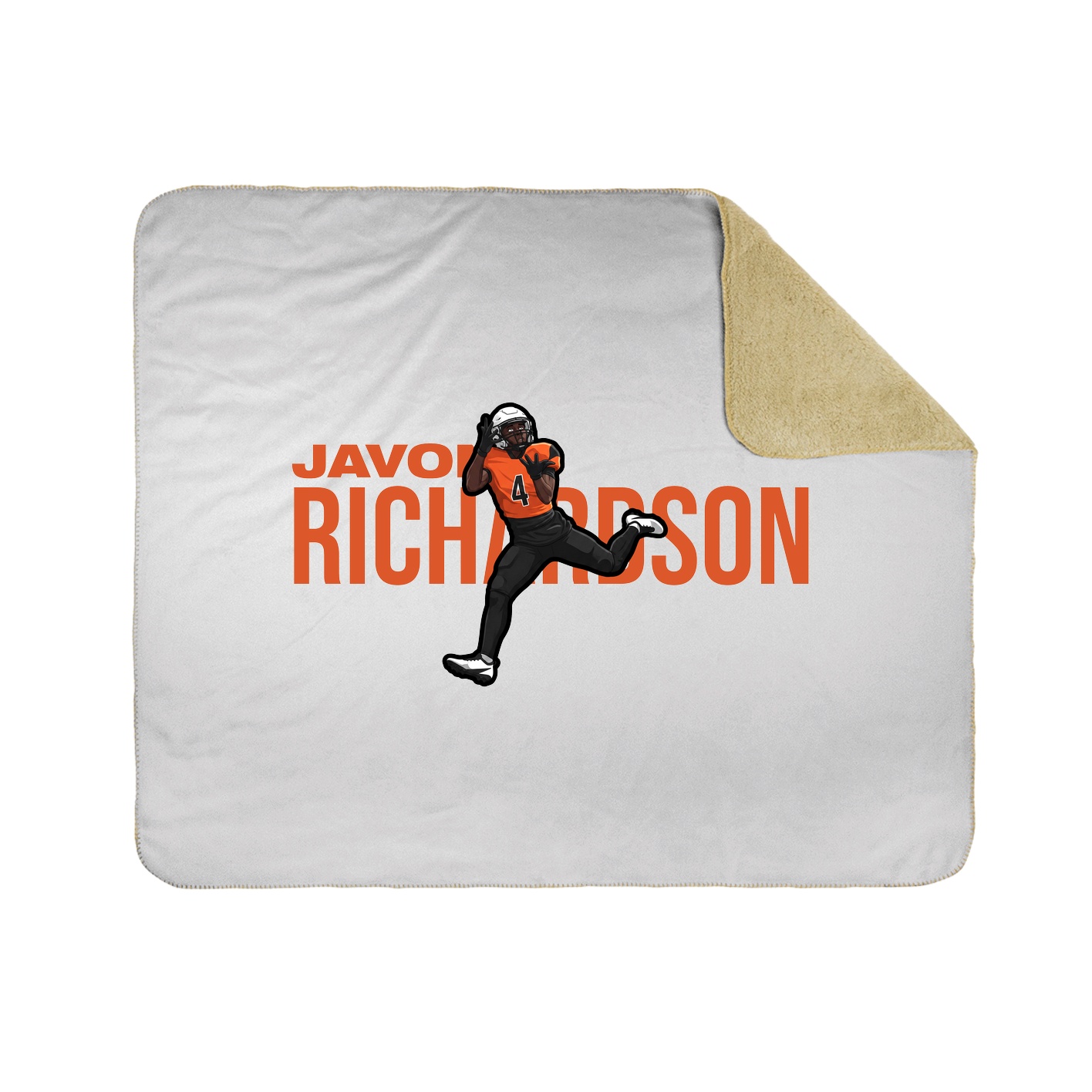 Throw Blanket — Player Name in White