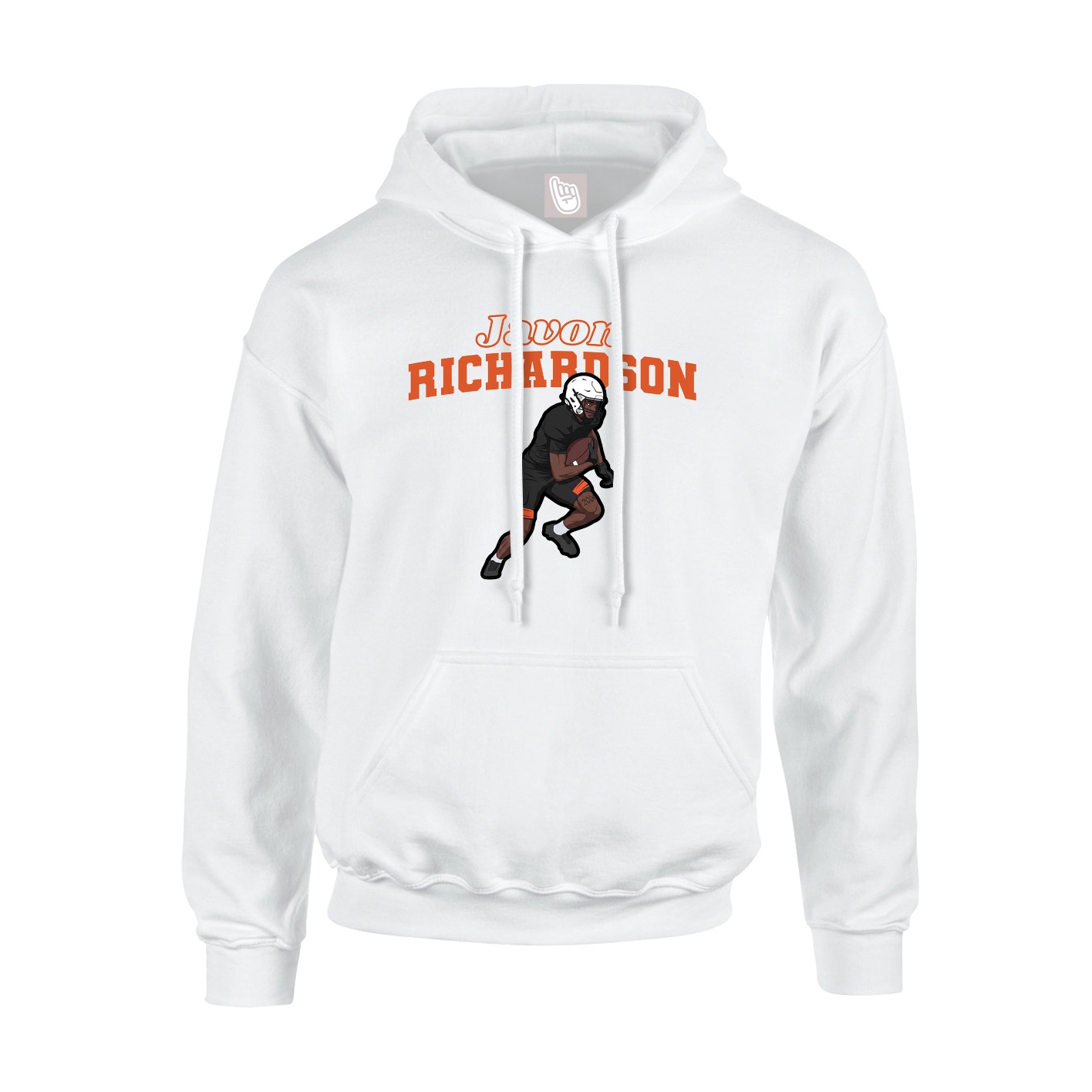 Hoodie — Name Arch in White