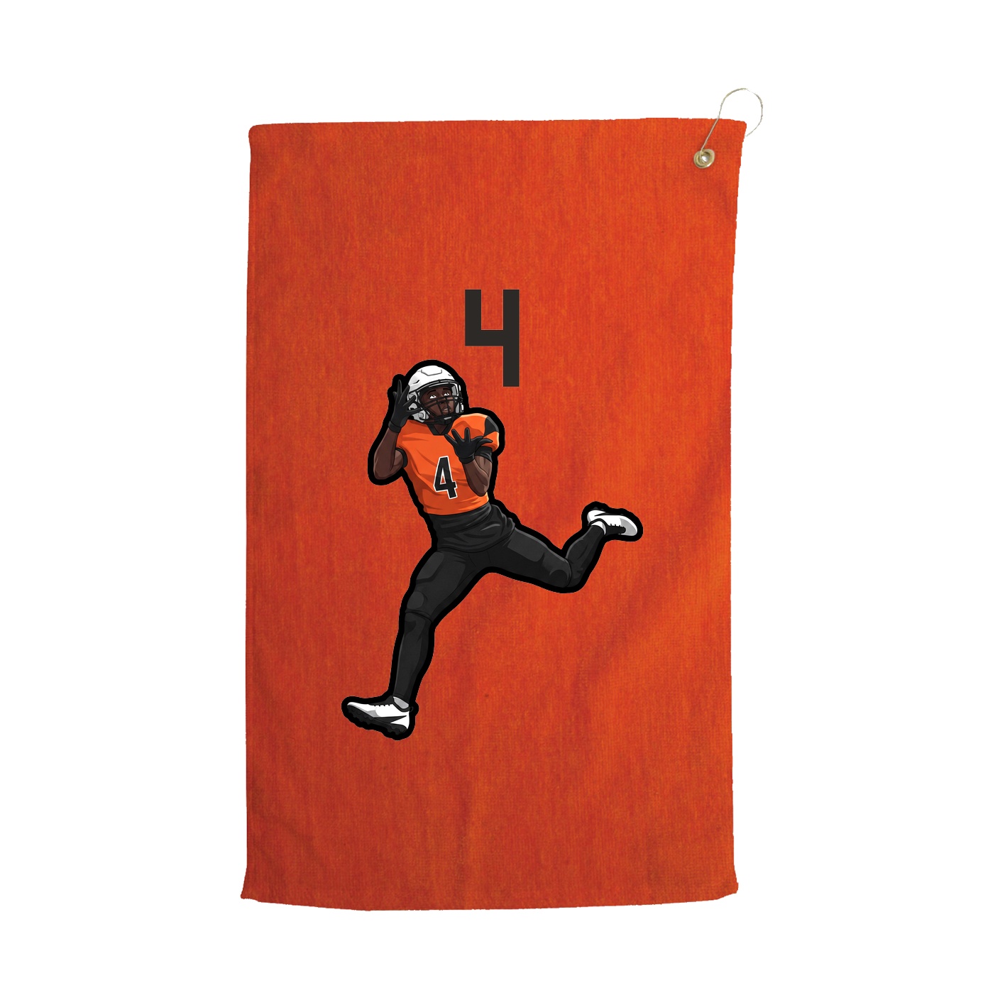Golf Towel — Number Top in Orange