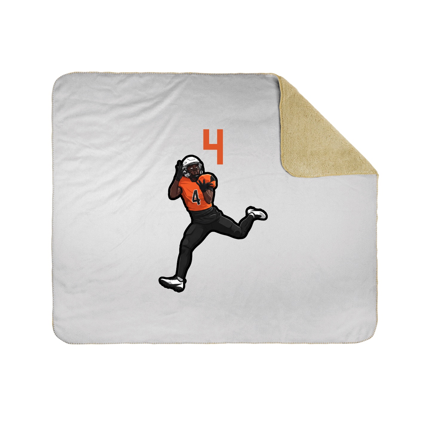 Throw Blanket — Number Top in White