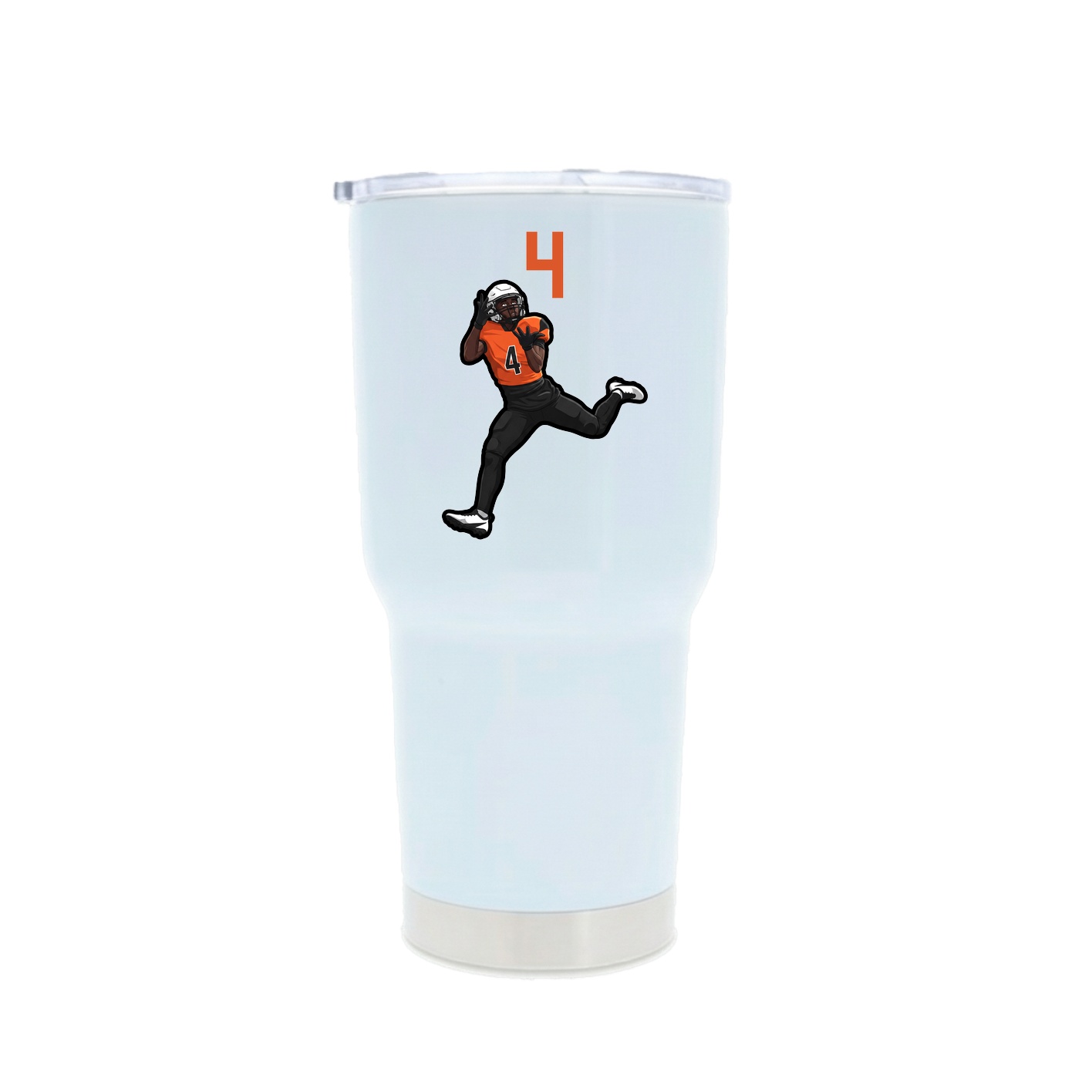 30oz Stainless Steel Tumbler — Number Top in White