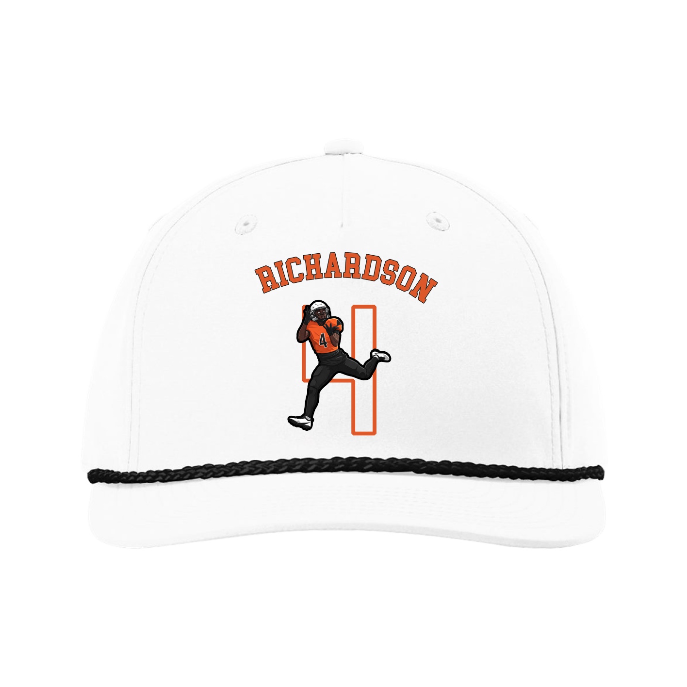Five-Panel Classic Rope Cap — Shirsey Arch in White