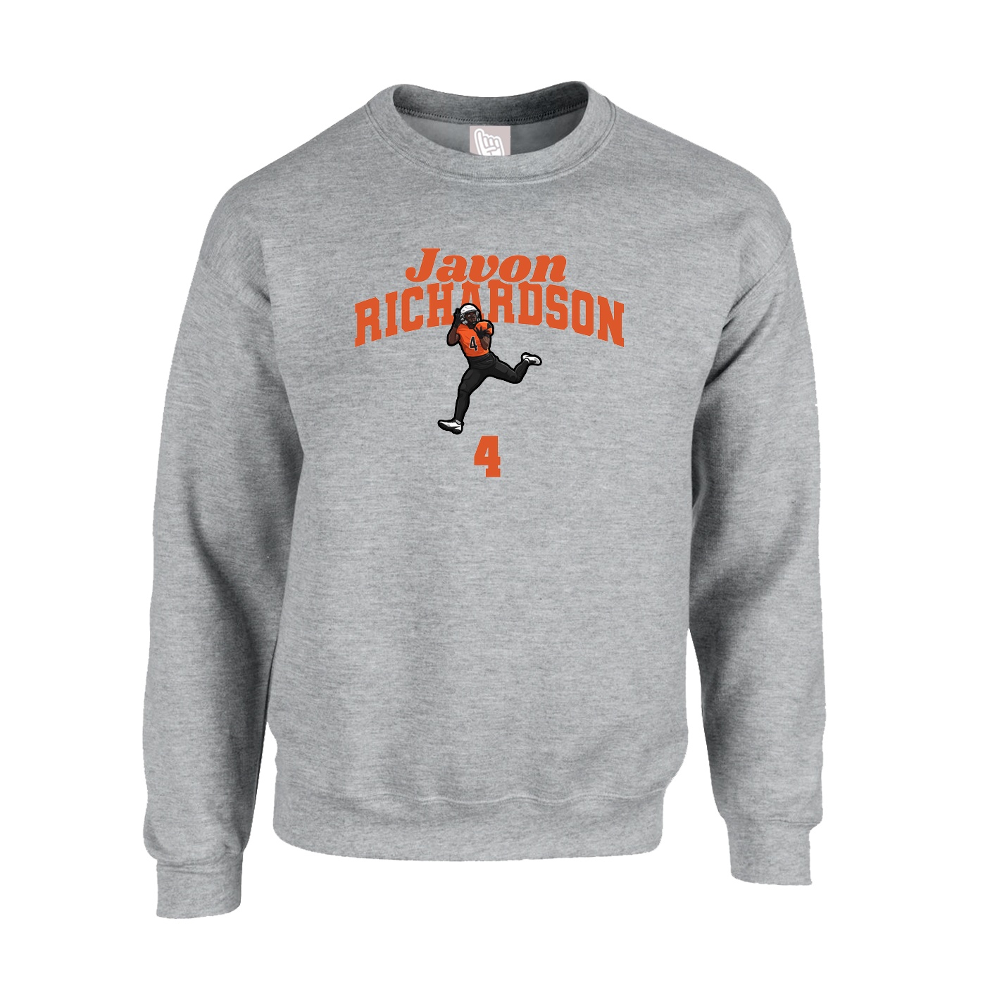 Fleece Crew — Signature Arch in Grey