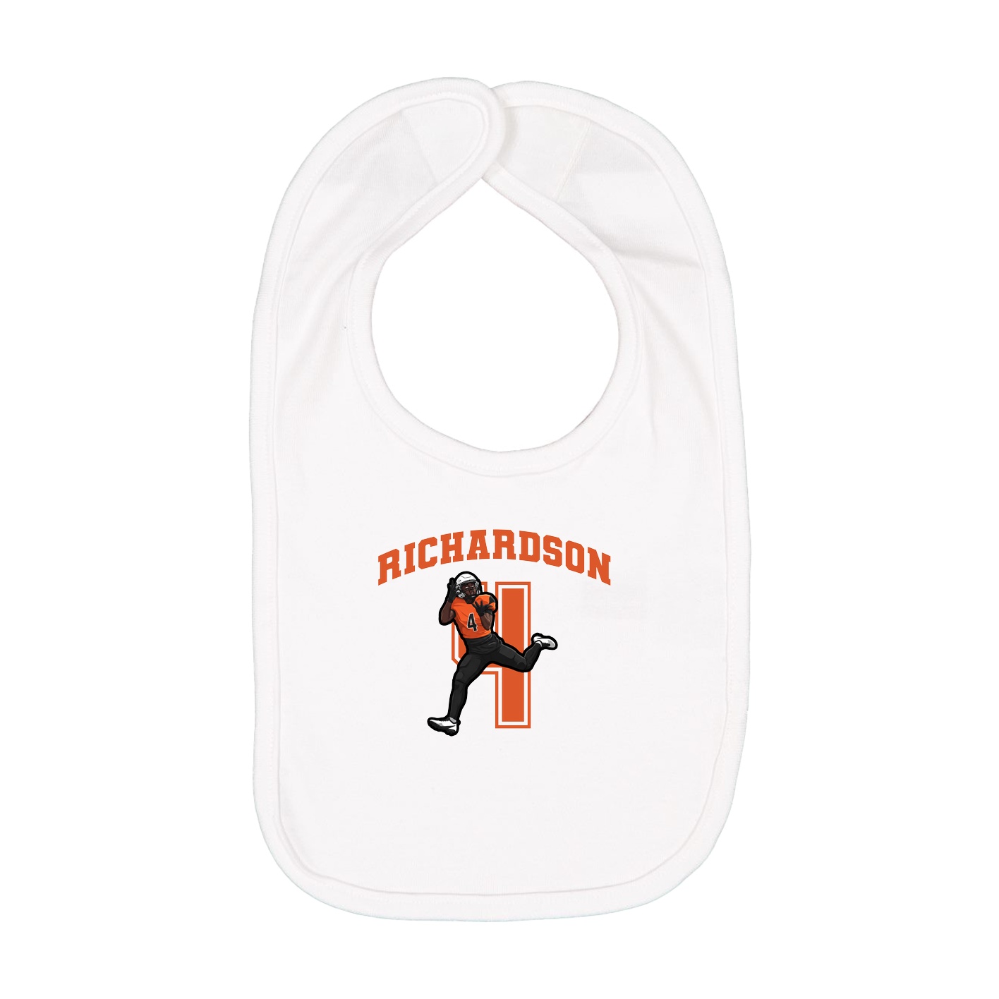 Infant Bib — Number in White