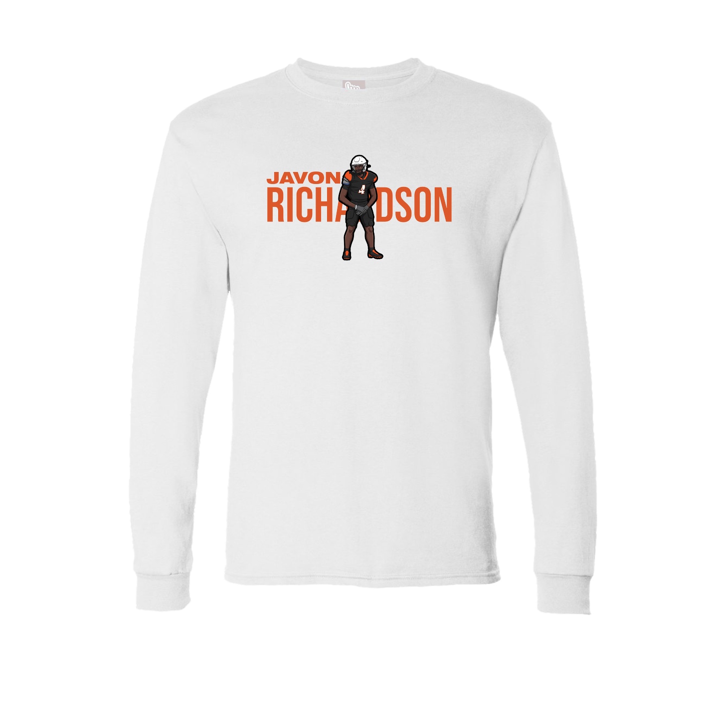 Long Sleeve Tee — Player Name in White