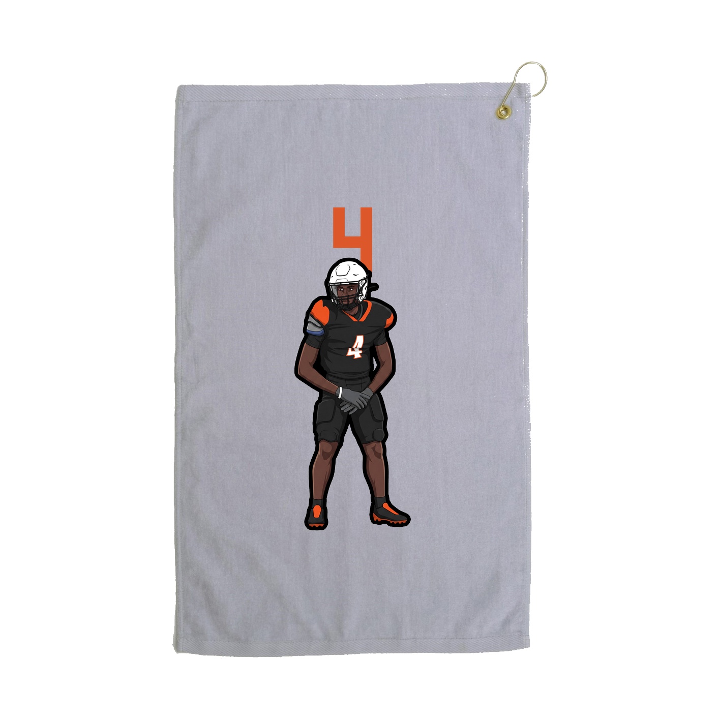 Golf Towel — Number Top in Grey
