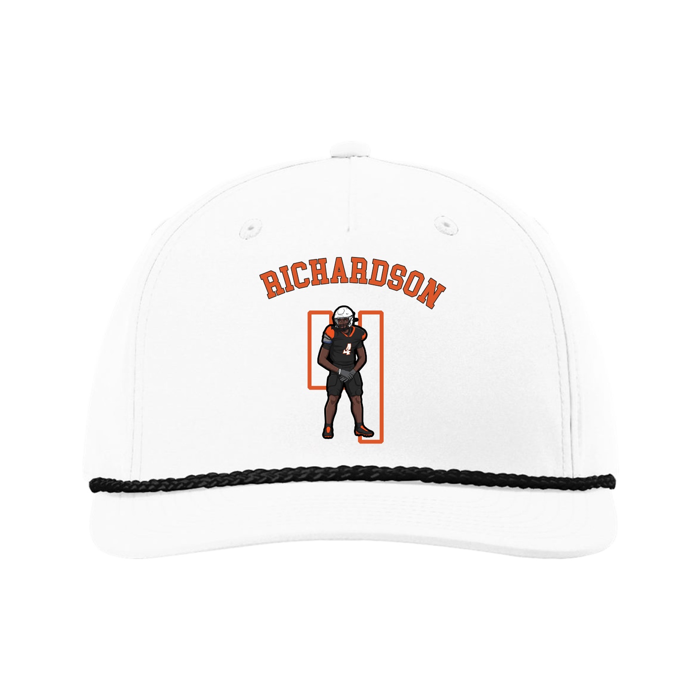 Five-Panel Classic Rope Cap — Shirsey Arch in White