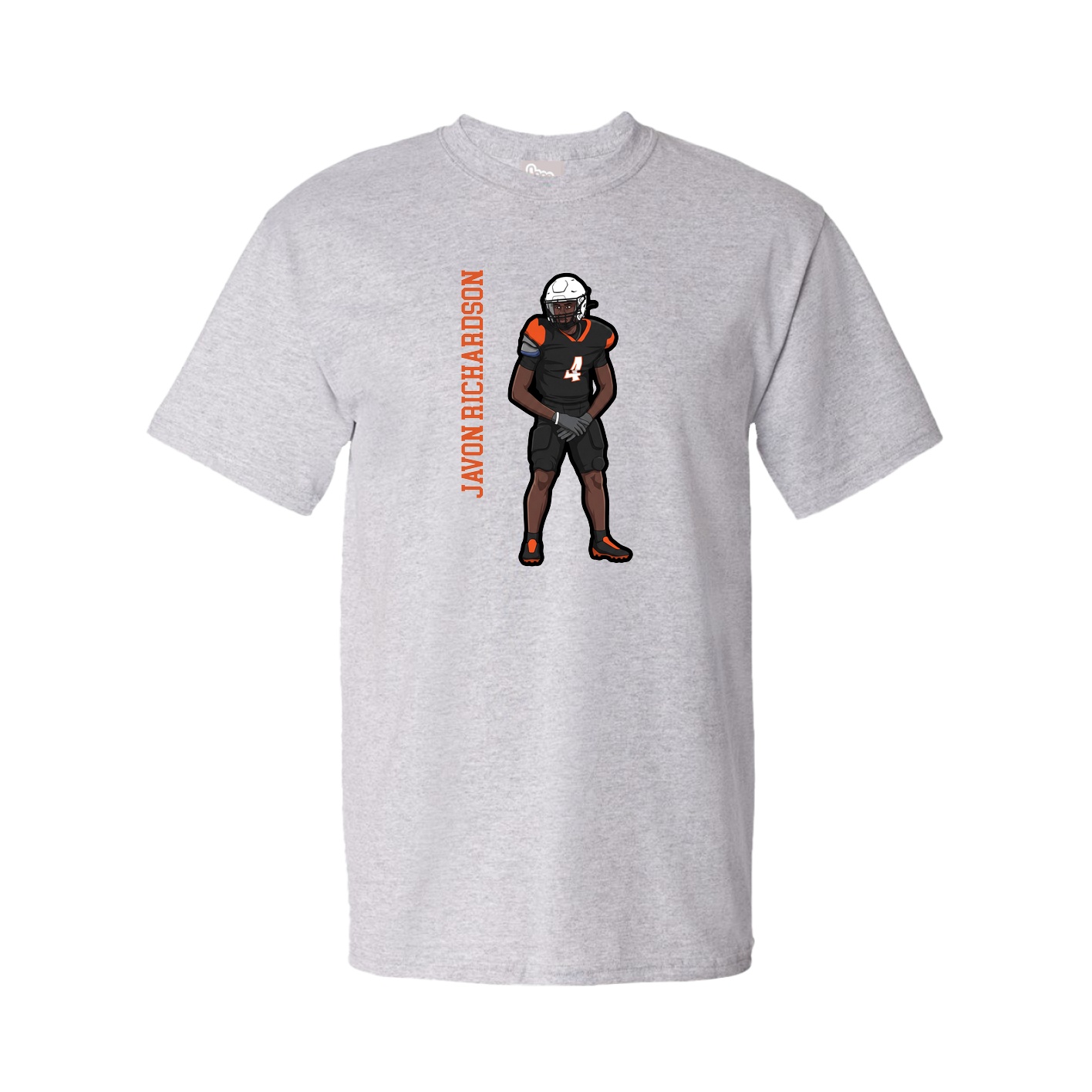 Tee — Name Vertical in Grey