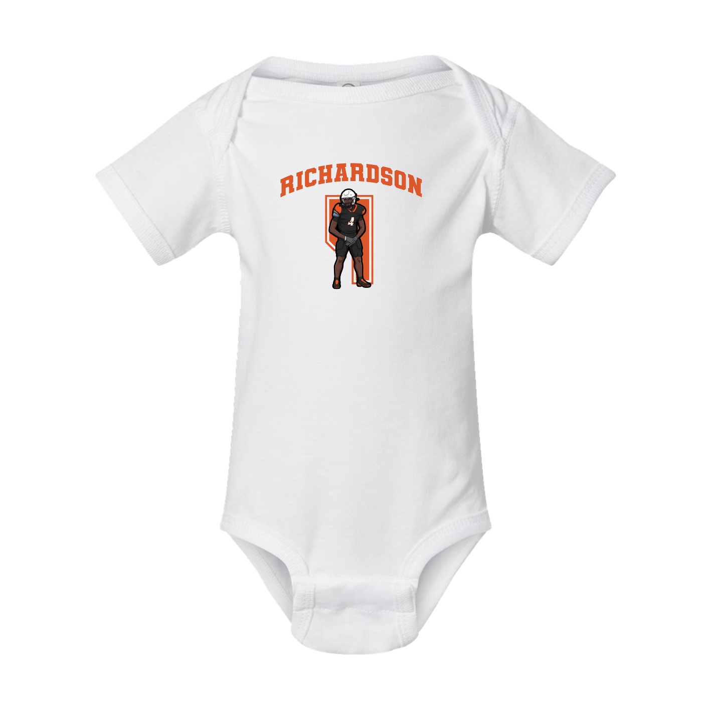 Baby Onesie — Number in White