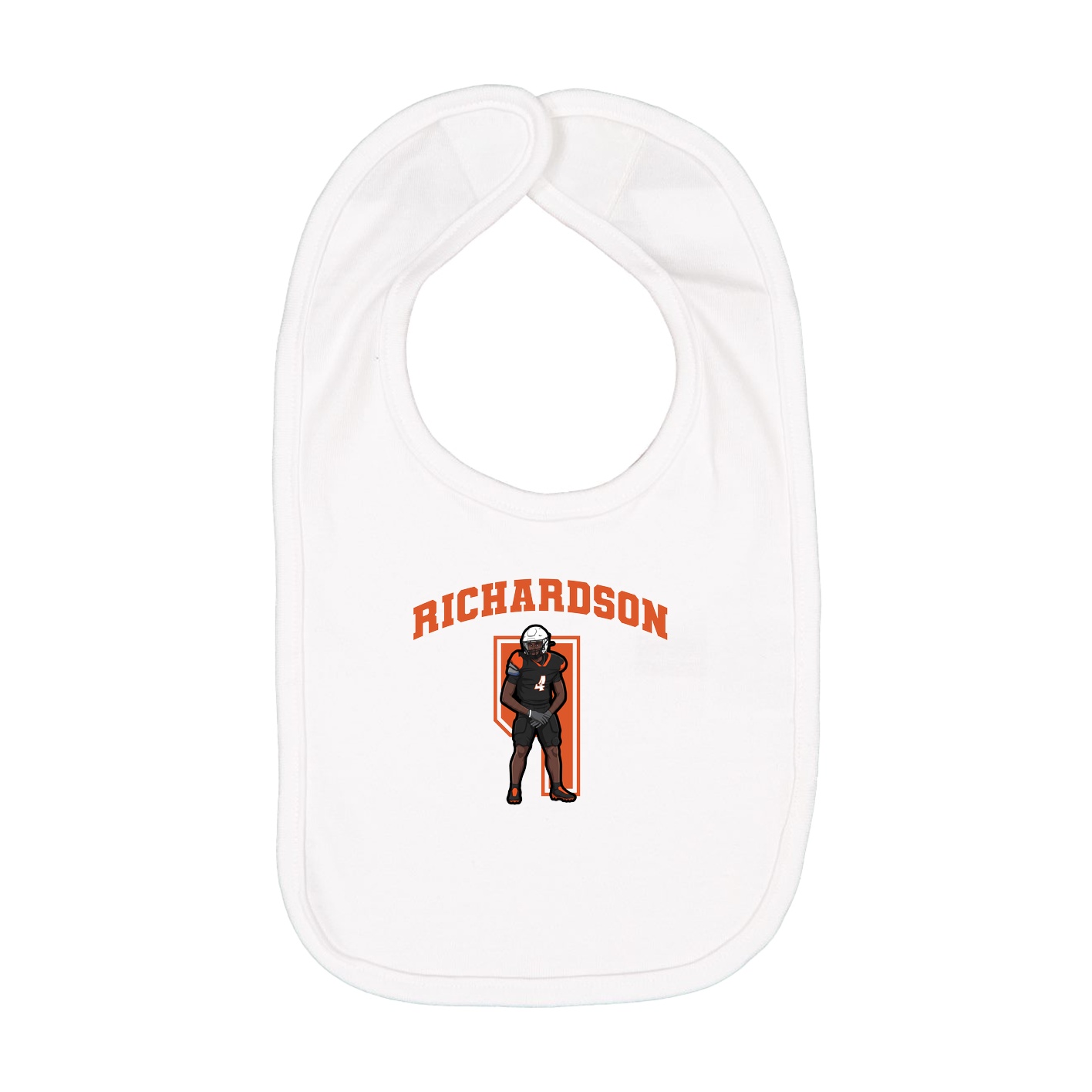 Infant Bib — Number in White