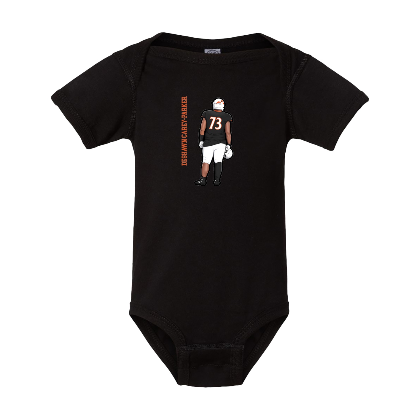 Baby Onesie — Name Vertical in Black