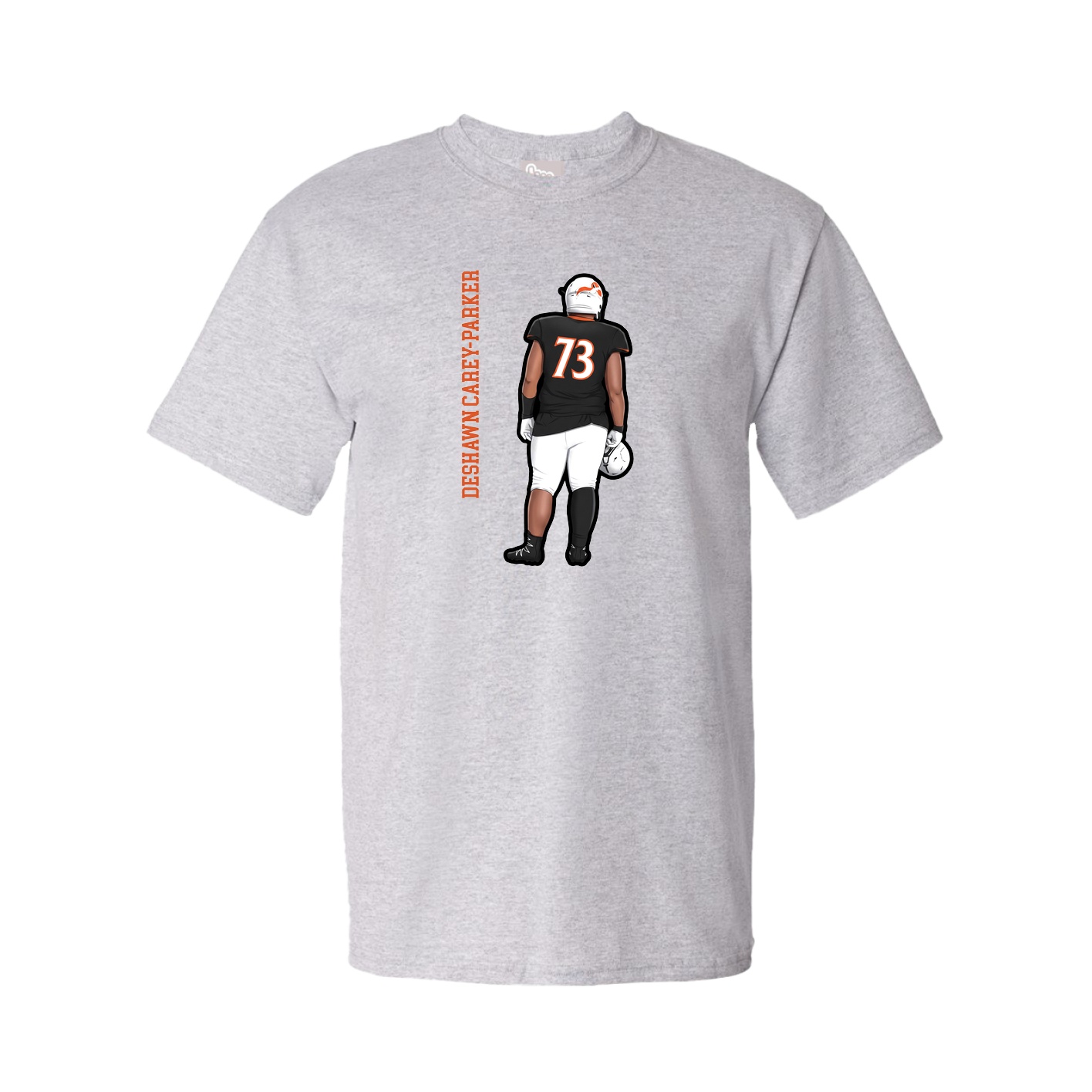 Tee — Name Vertical in Grey