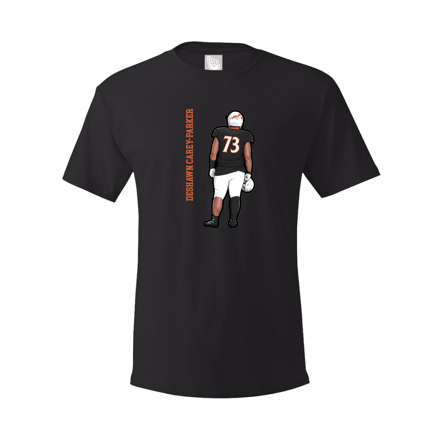 Youth Tee — Name Vertical in Black