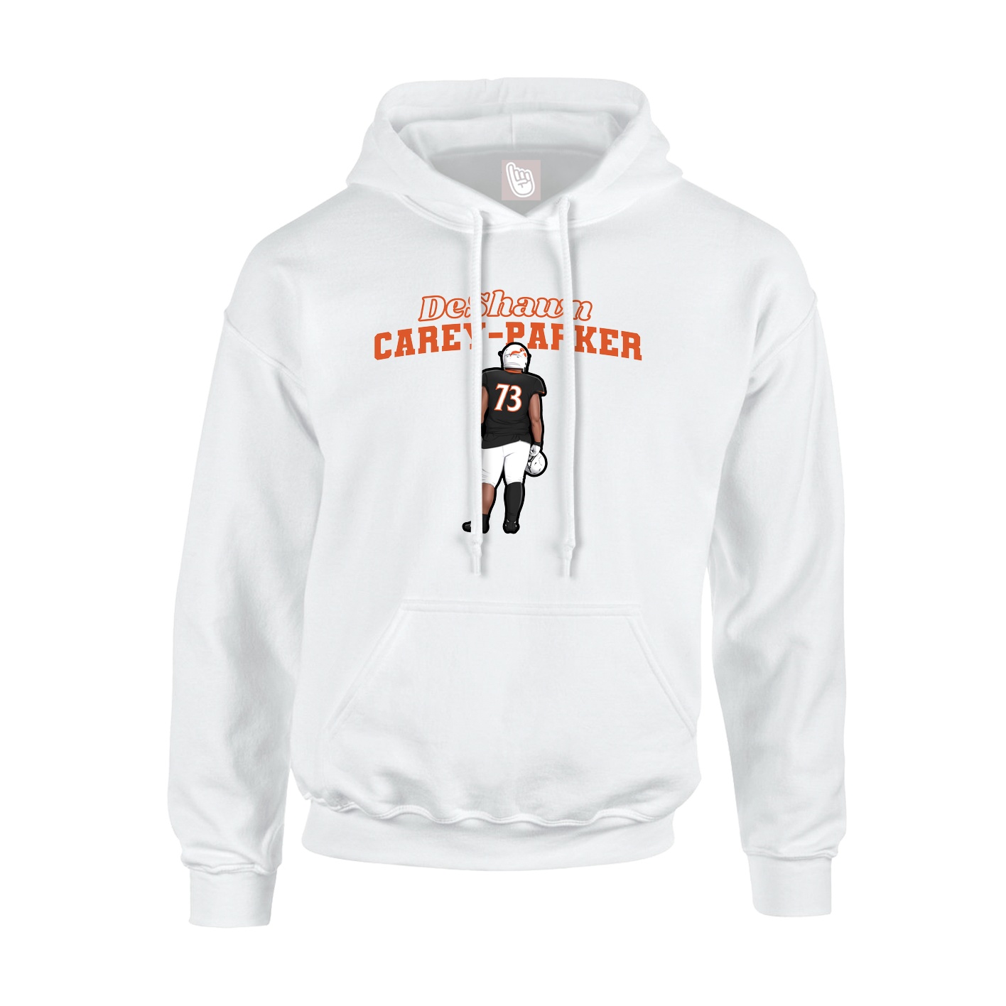 Hoodie — Name Arch in White