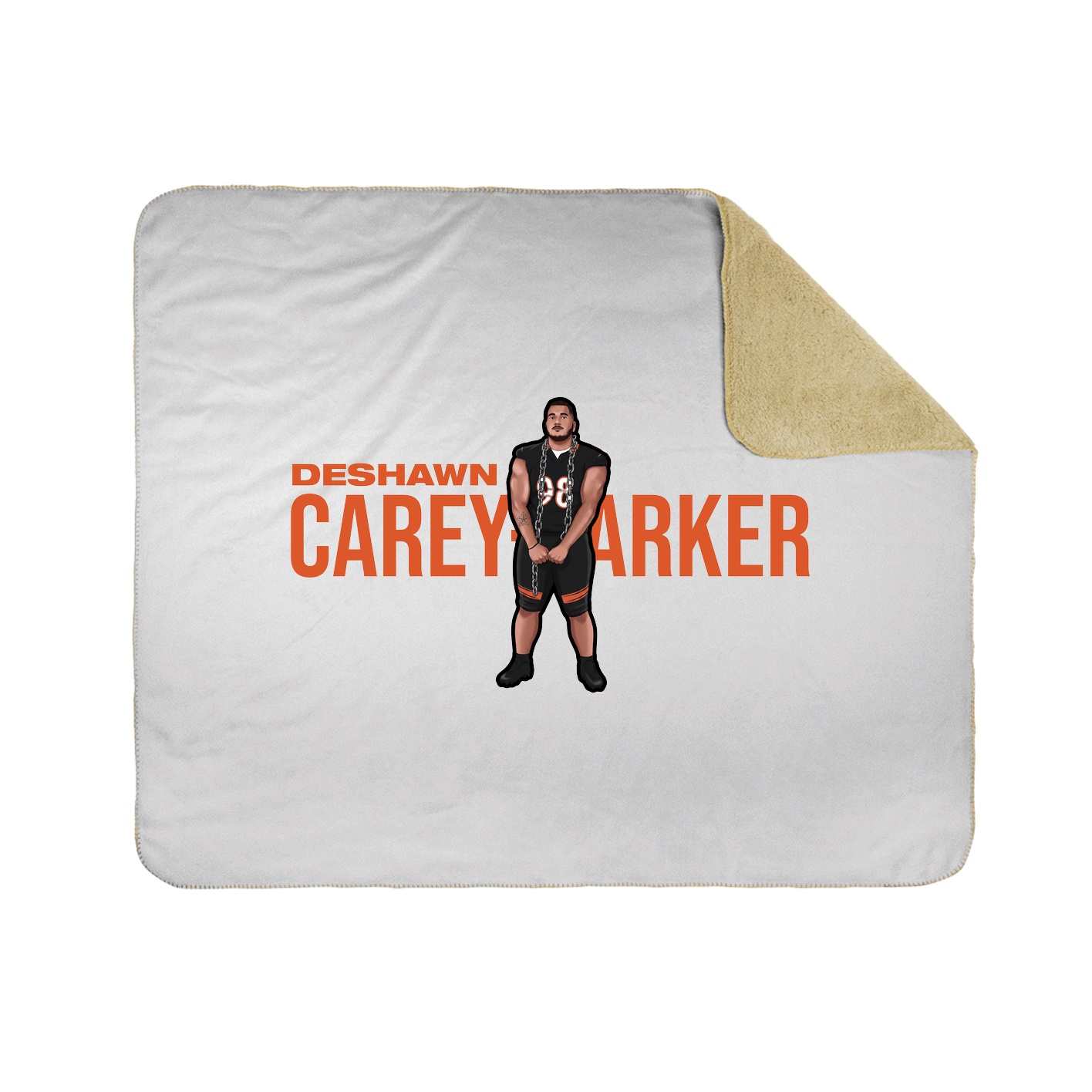 Throw Blanket — Player Name in White