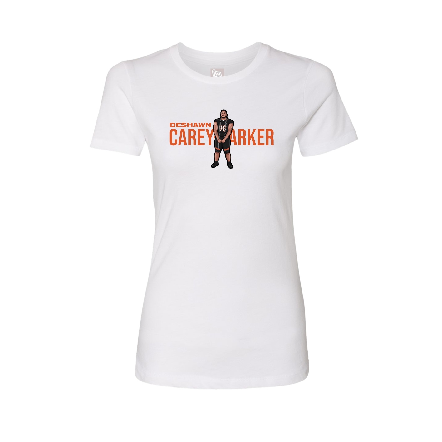 Fitted Women's Tee — Player Name in White