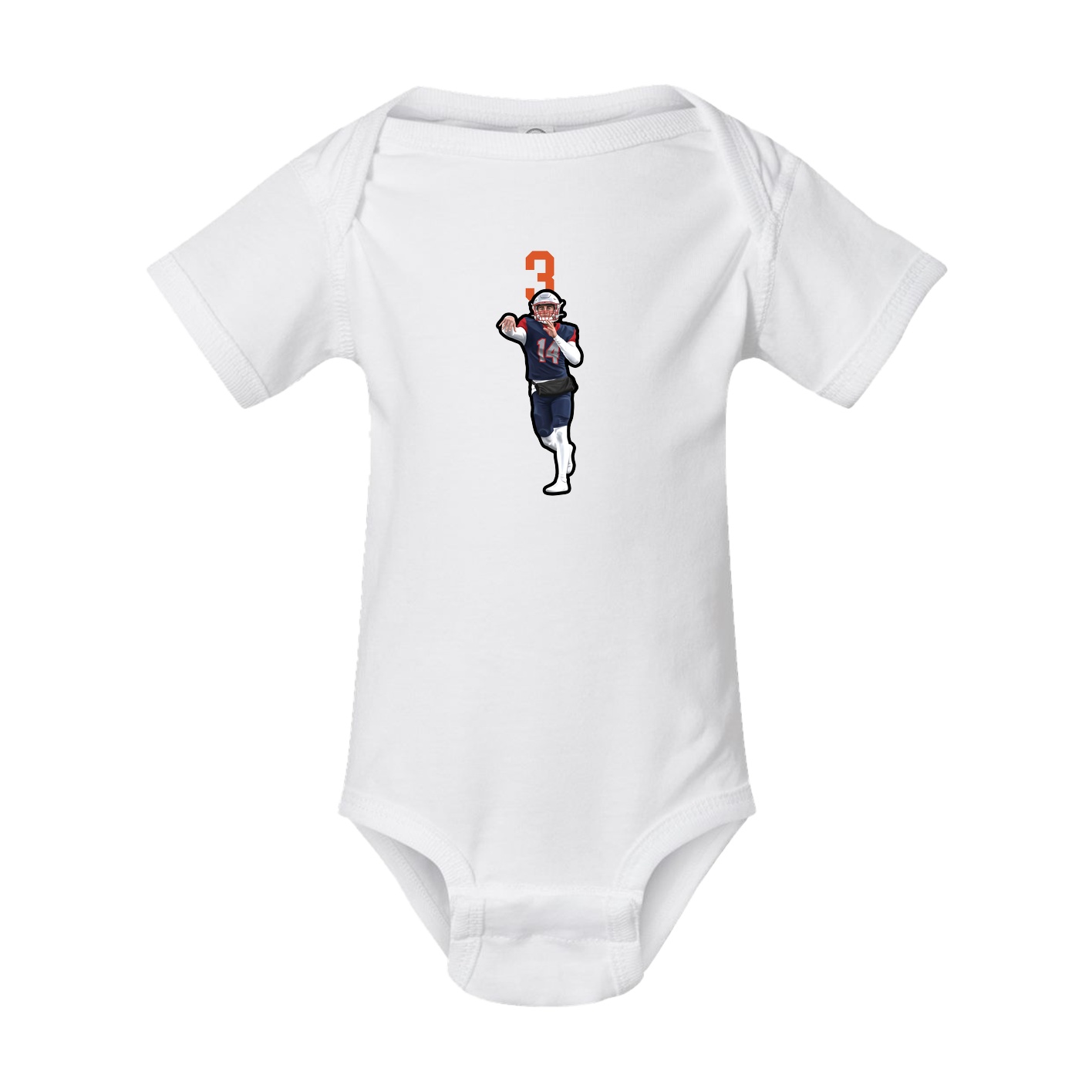 Baby Onesie — Number Top in White