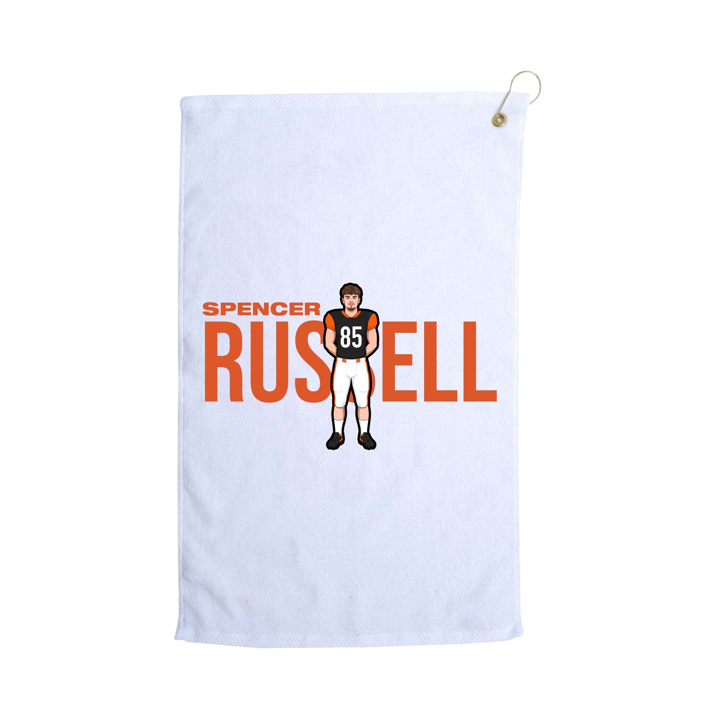 Golf Towel — Player Name in White