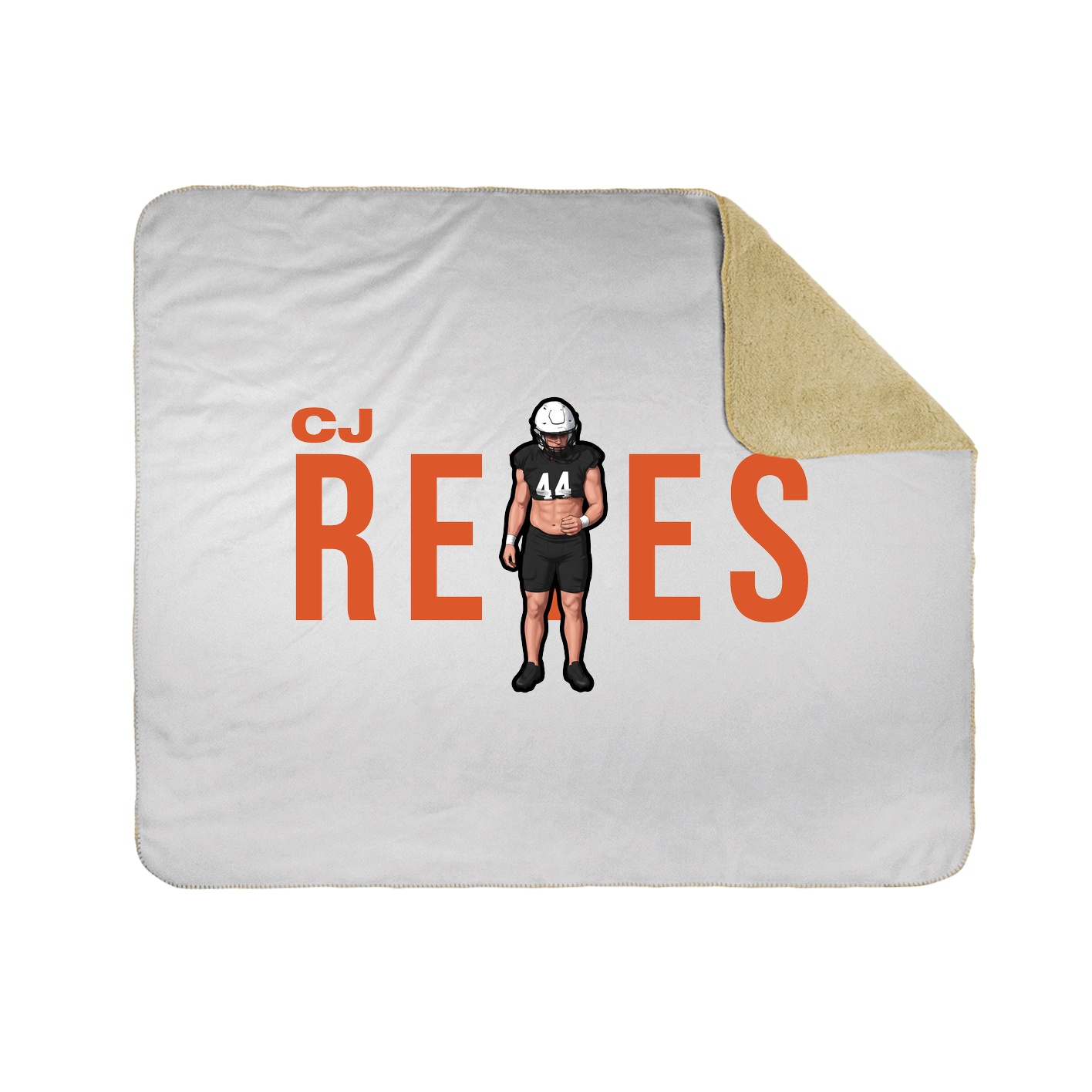 Throw Blanket — Player Name in White