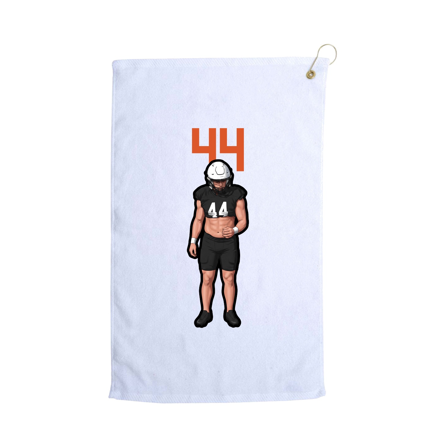 Golf Towel — Number Top in White