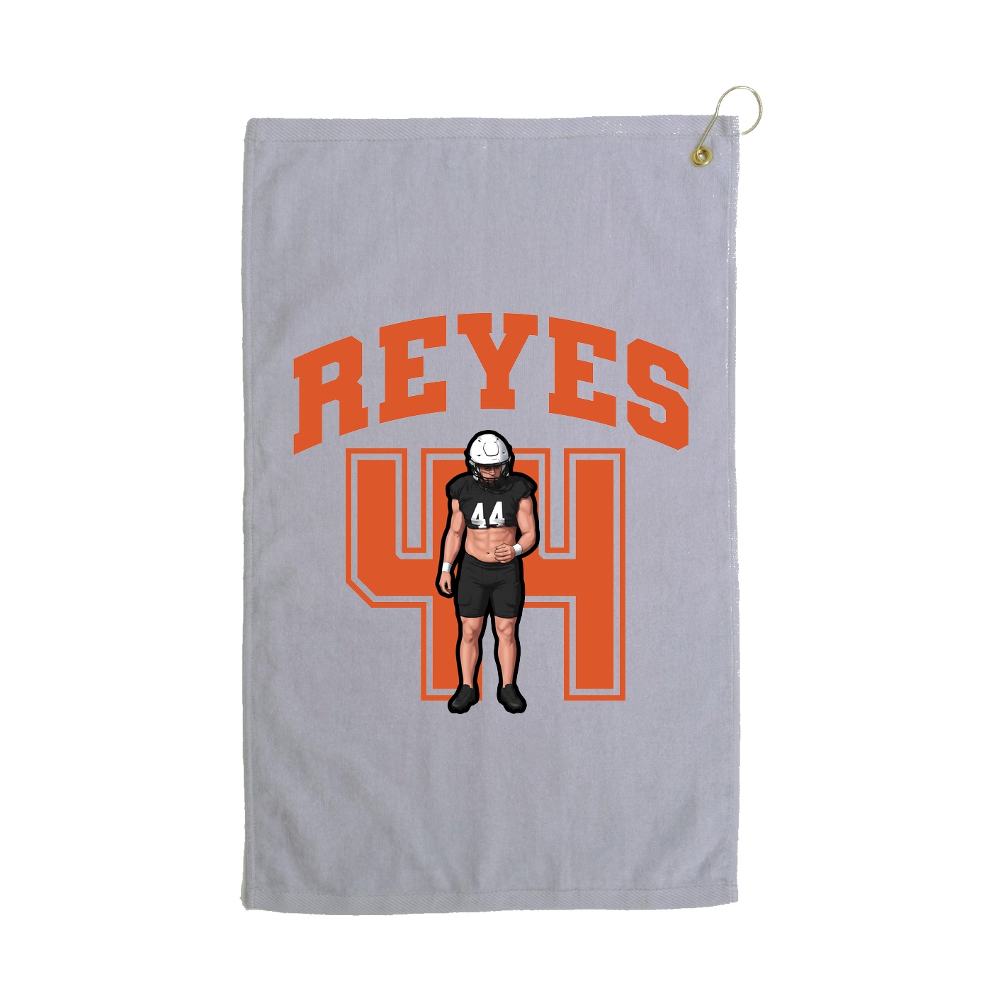 Golf Towel — Number in Grey