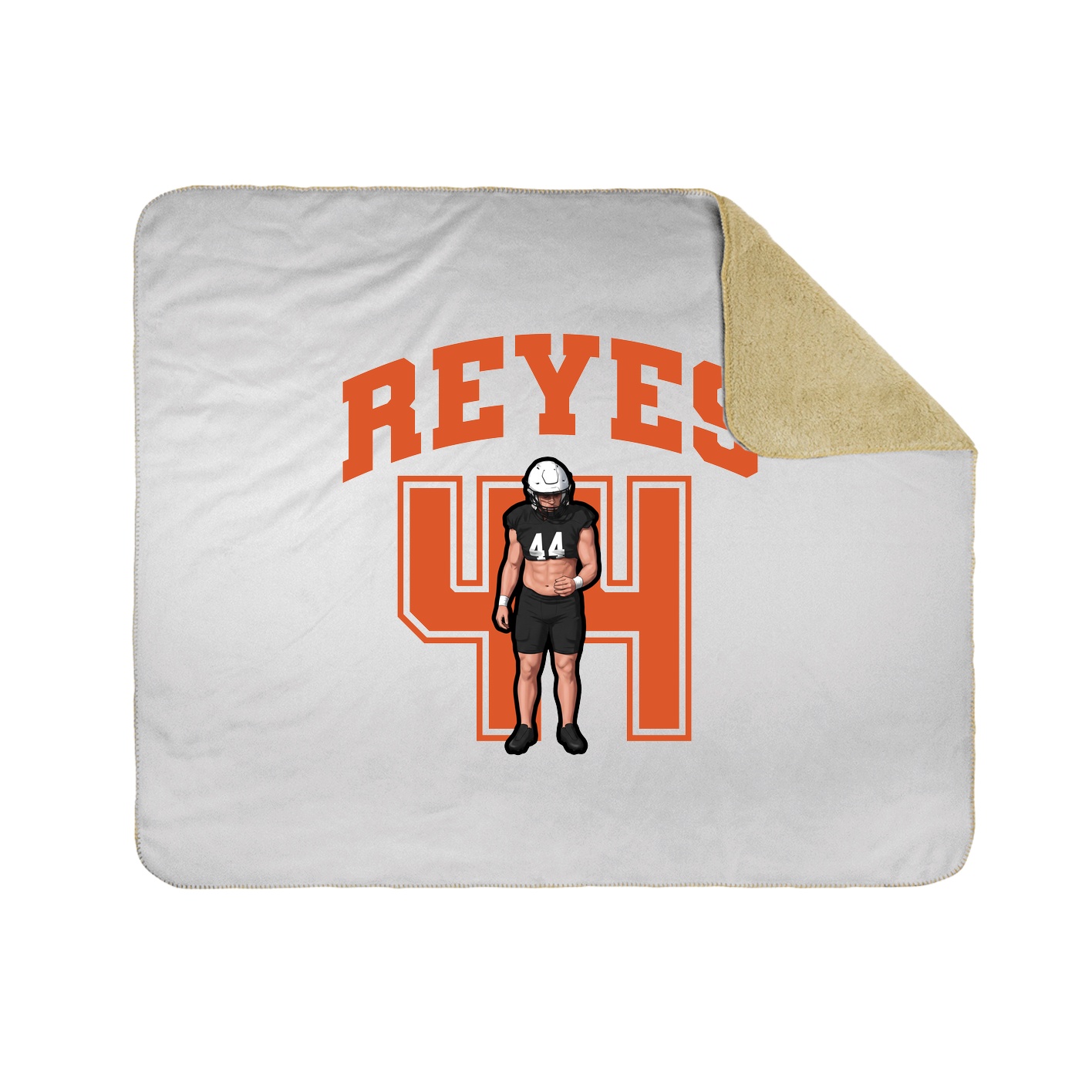 Throw Blanket — Number in White