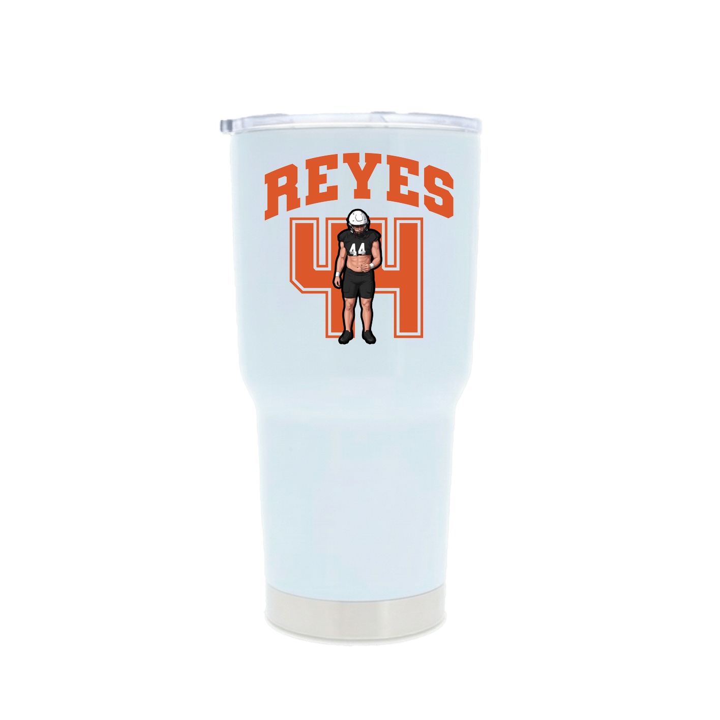 30oz Stainless Steel Tumbler — Number in White