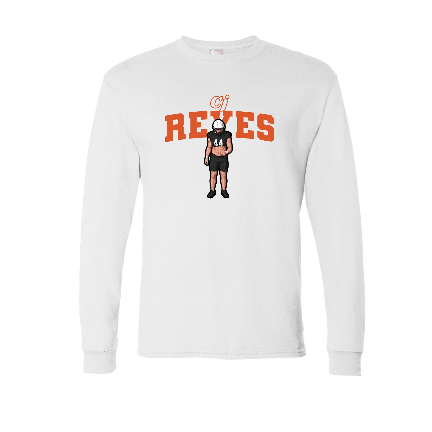 Long Sleeve Tee — Name Arch in White