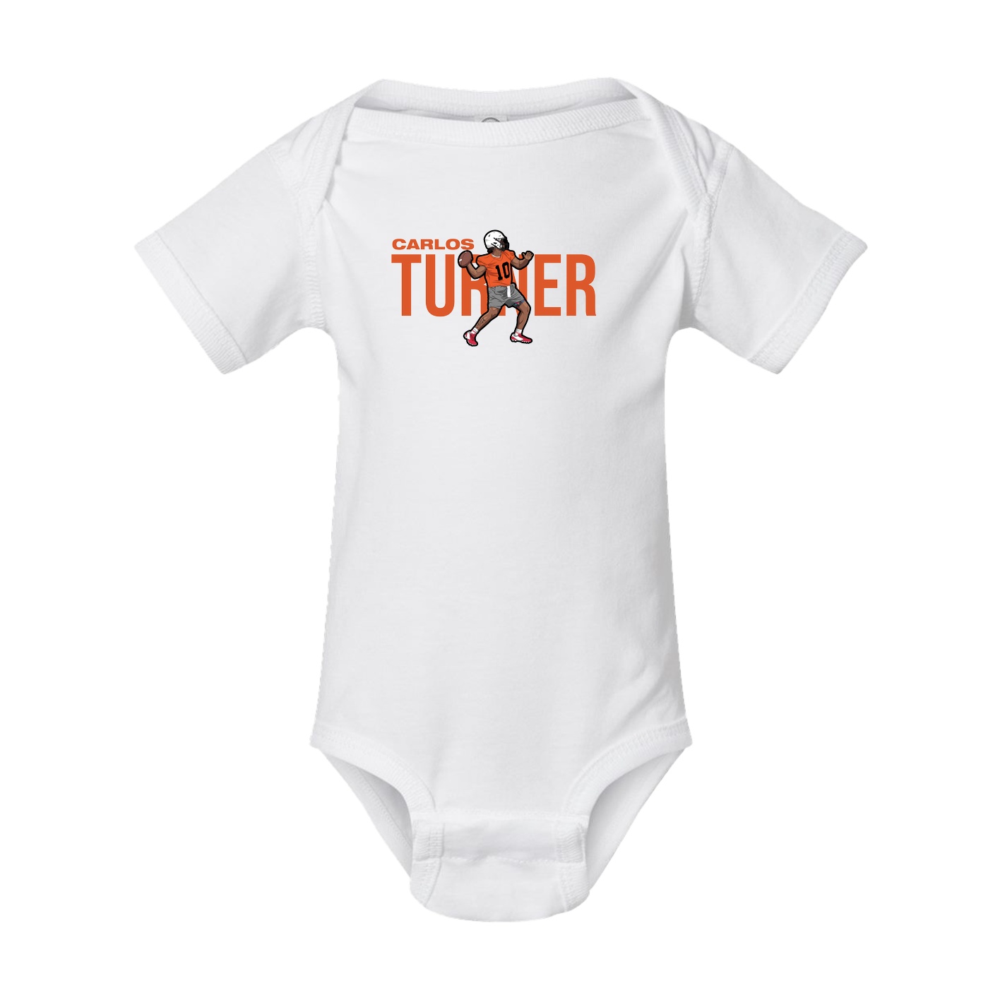 Baby Onesie — Player Name in White