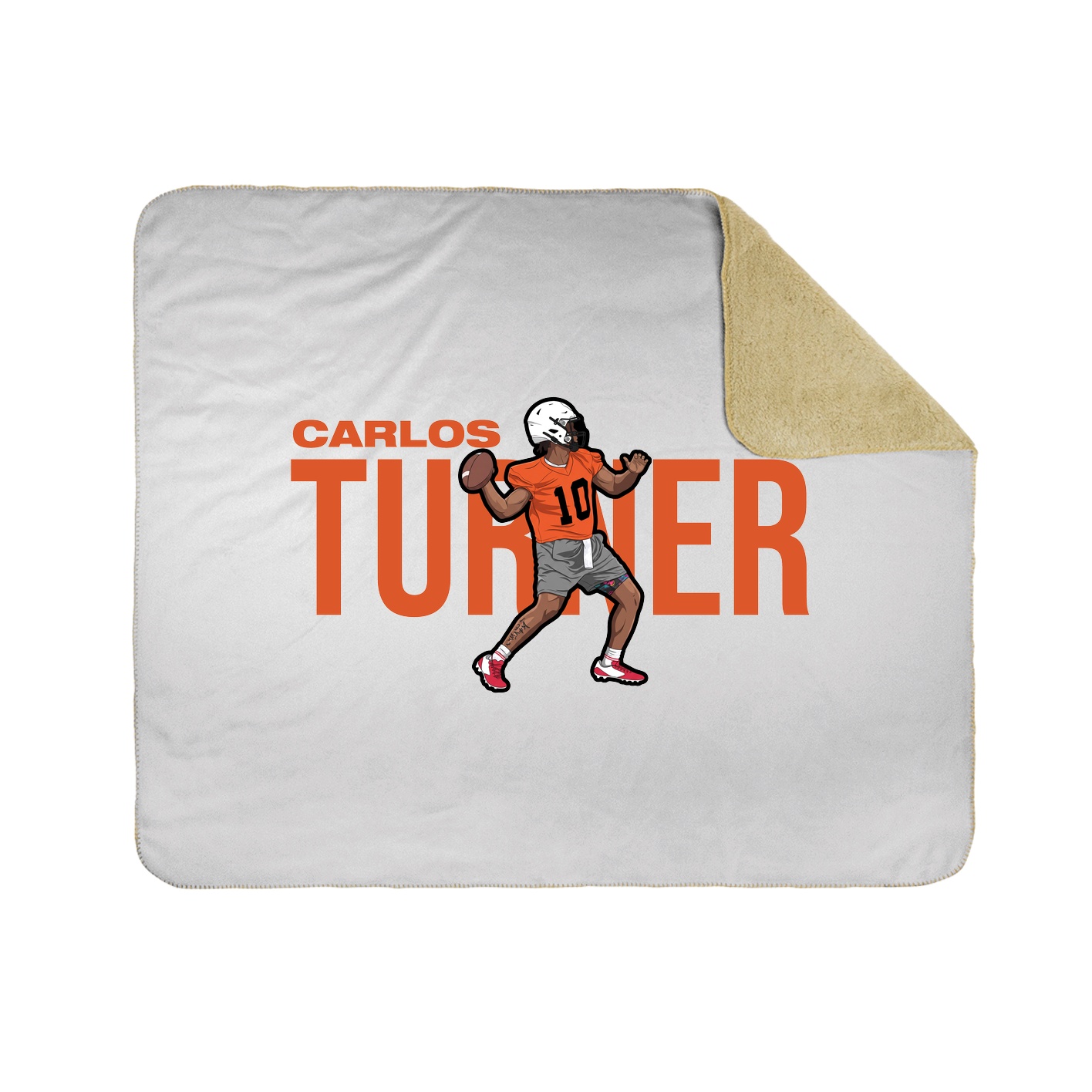 Throw Blanket — Player Name in White