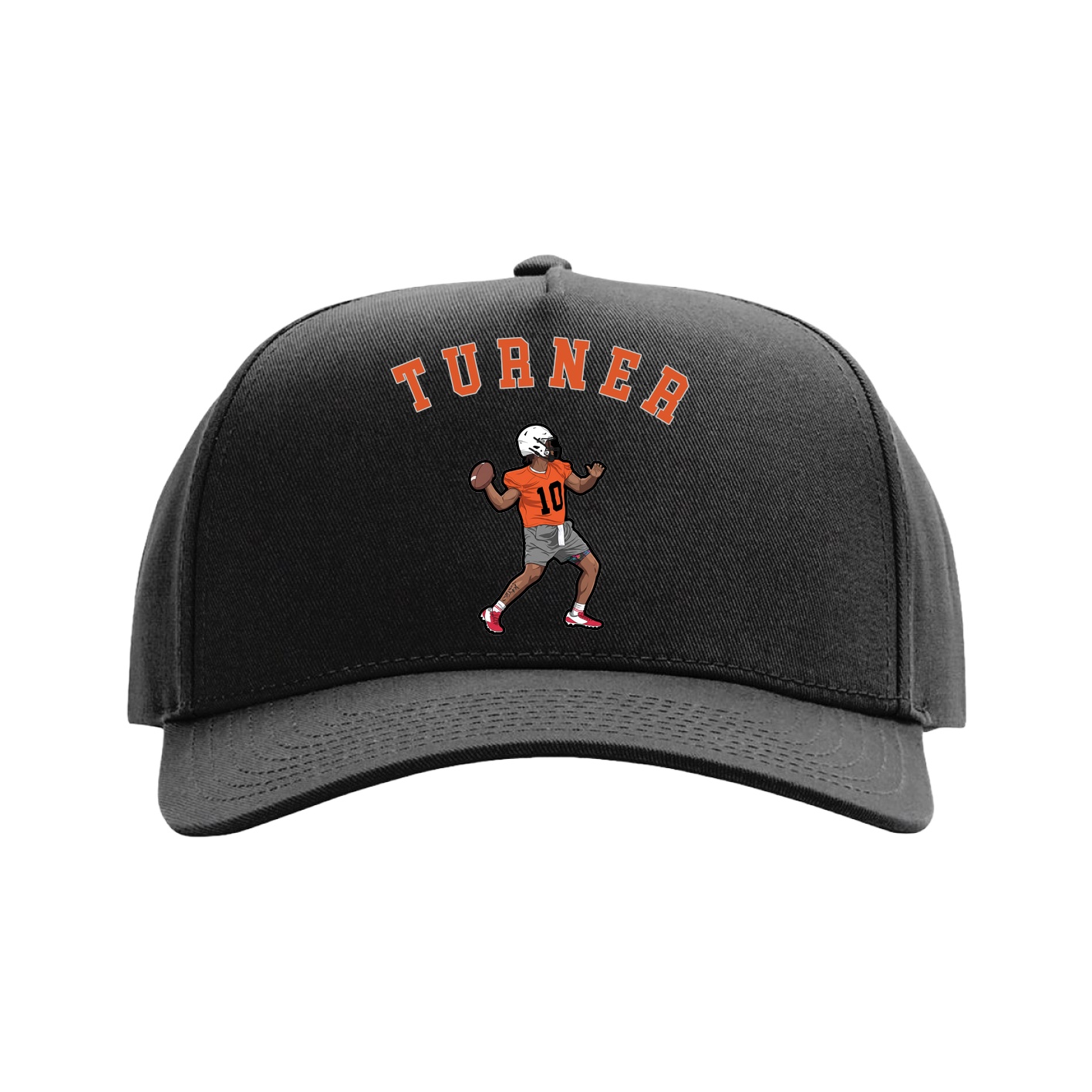 Full Fabric Five-Panel Champ Cap — Shirsey Arch in Black