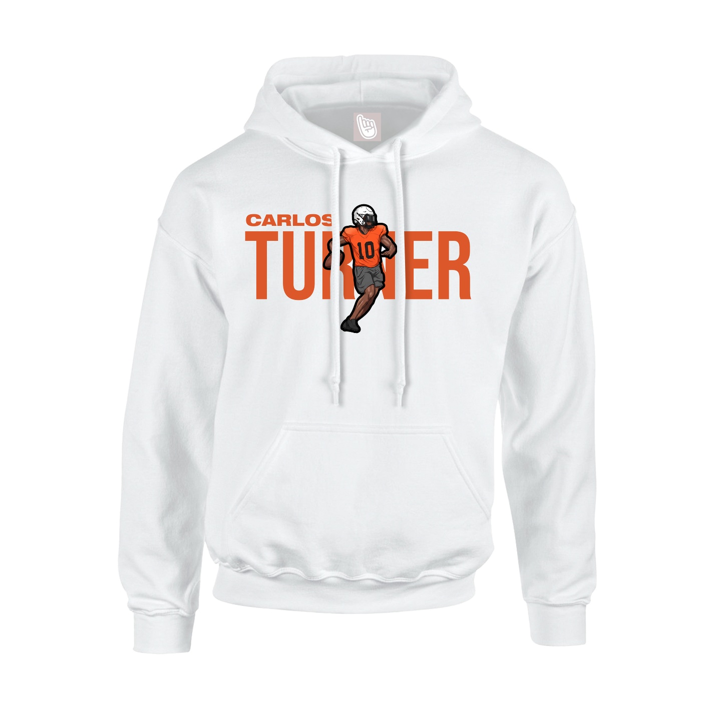 Youth Hoodie — Player Name in White
