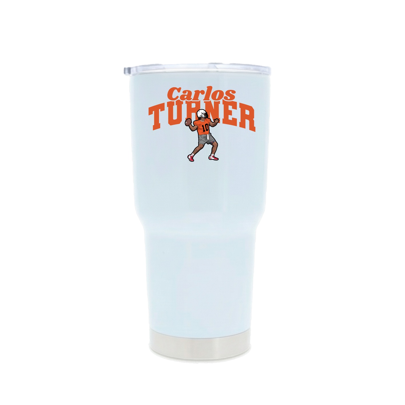 30oz Stainless Steel Tumbler — Signature Arch in White