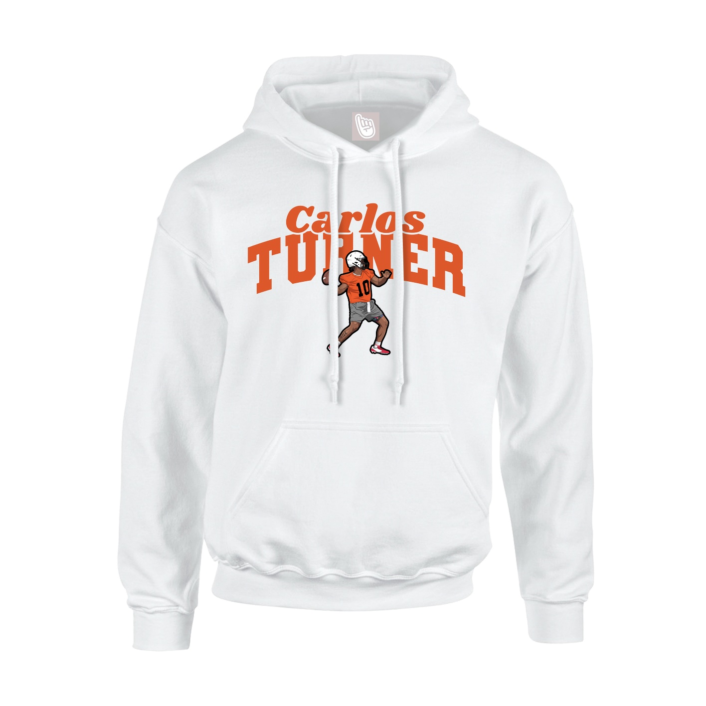 Hoodie — Signature Arch in White