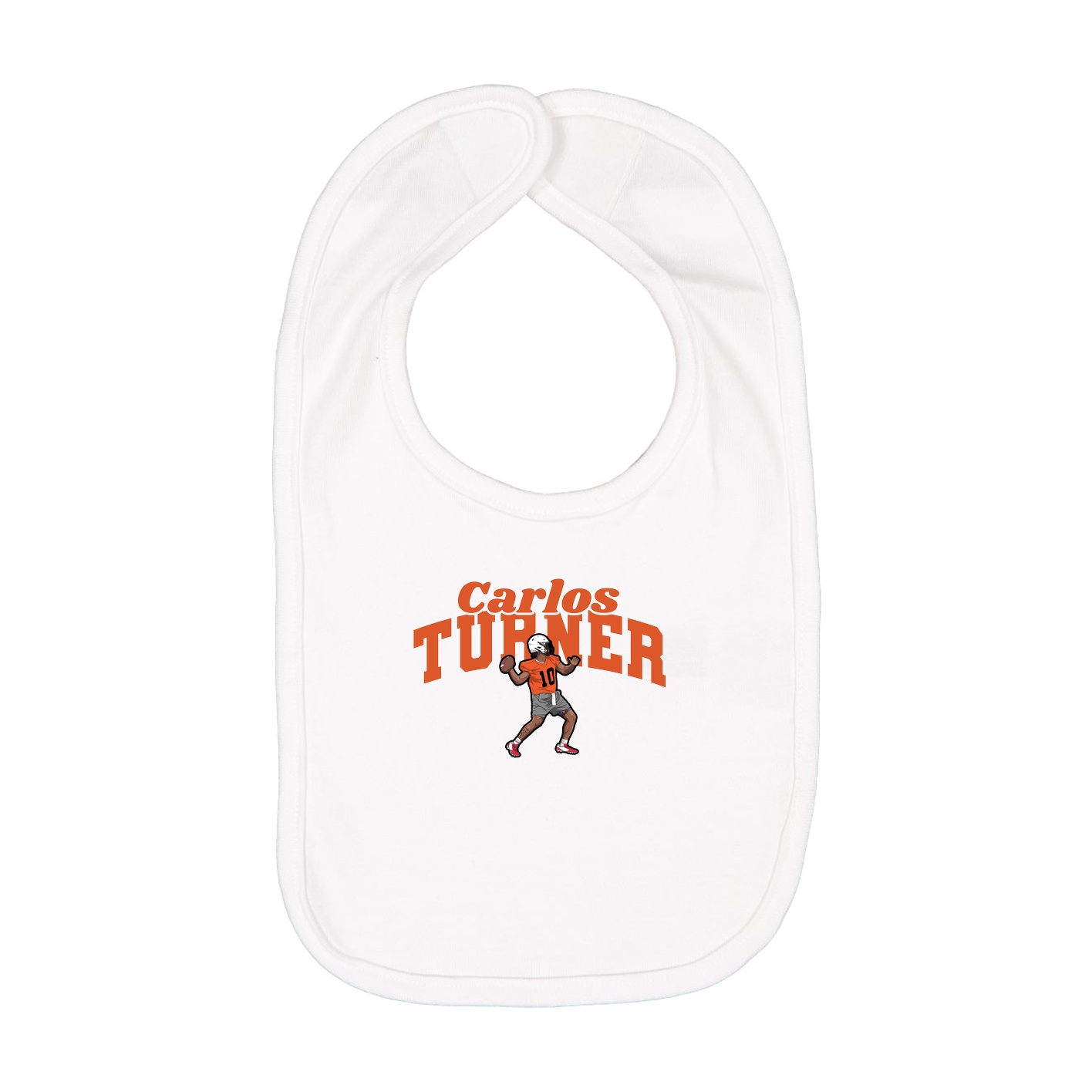 Infant Bib — Signature Arch in White