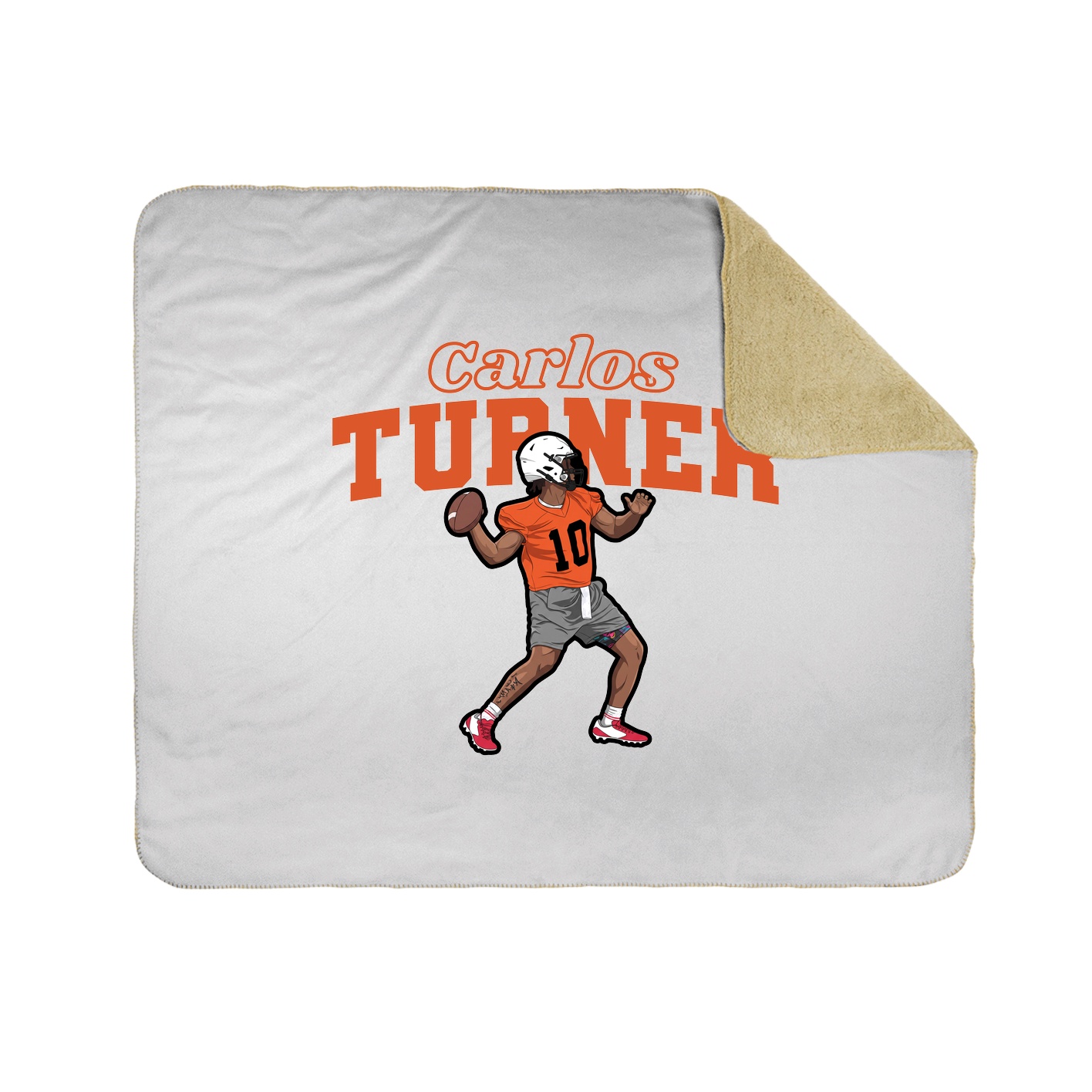 Throw Blanket — Name Arch in White