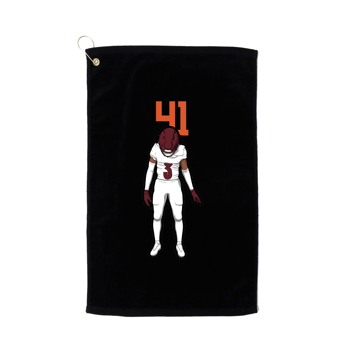Golf Towel — Number Top in Black