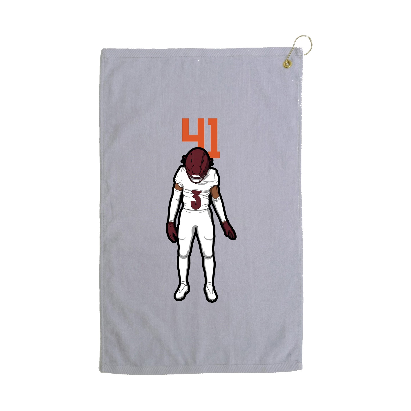 Golf Towel — Number Top in Grey