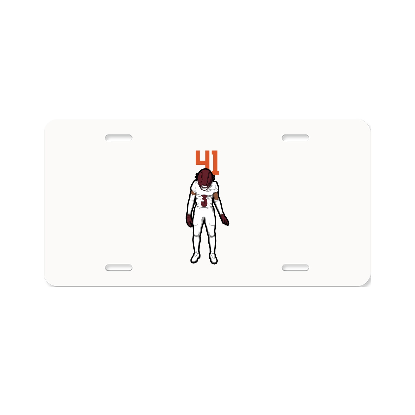 License Plate — Number Top in Classic