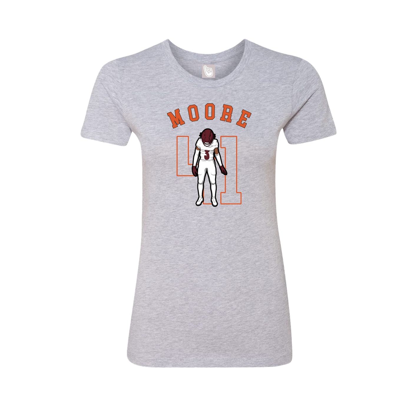 Fitted Women's Tee — Shirsey Arch in Grey