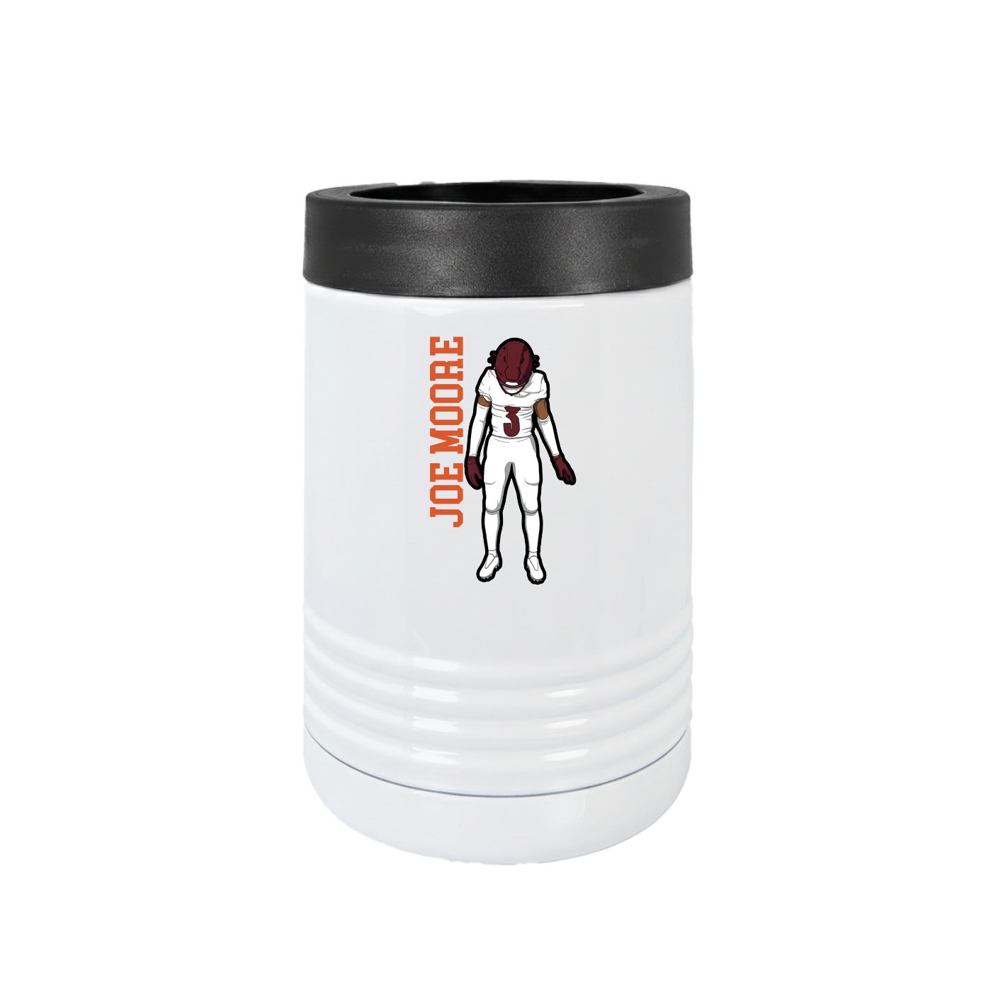 Beverage Holder — Name Vertical in White